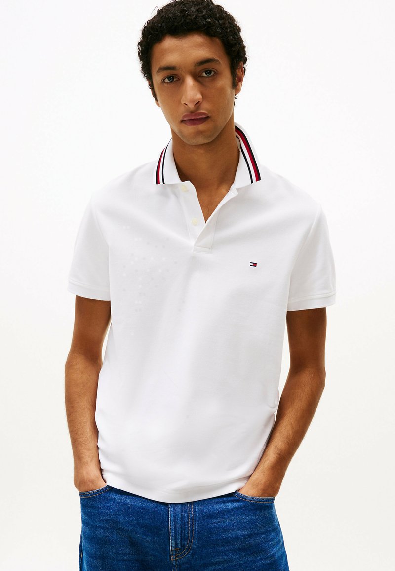 Tommy Hilfiger REGULAR FIT SIGNATURE COLLAR - Poloshirt - white