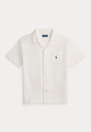 CUSTOM SLIM FIT TERRY CAMP SHIRT - Košeľa - white