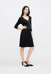 Anna Field Jerseykjole - black/white