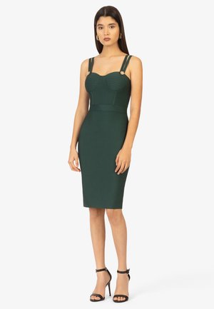 BANDAGE - Shift dress - dunkelgrün