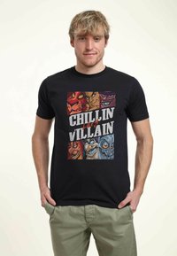 Disney DISNEY VILLAINS VILLAINS CHILLS UNISEX - Print T-shirt - navy blue