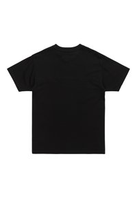 Black short-sleeve t-shirt made from soft fabric; features a round neckline and a clean, simple design with no visible logos or patterns.