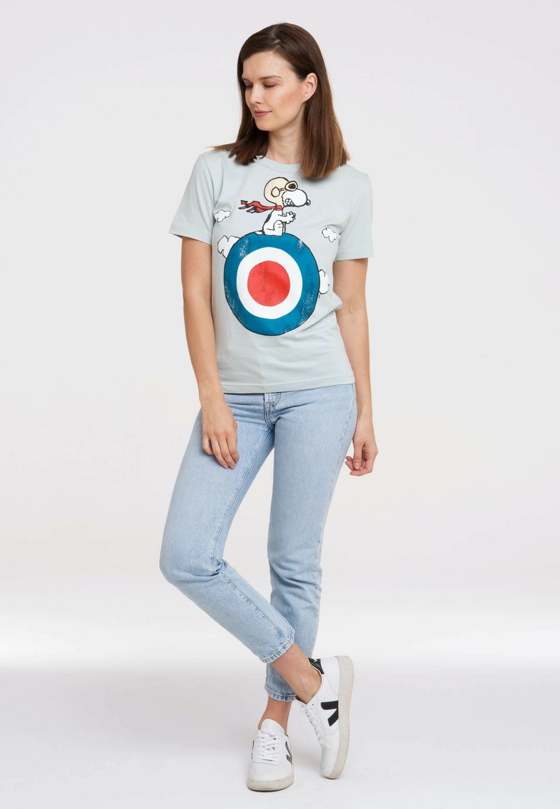 LOGOSHIRT PEANUTS SNOOPY - Print T-shirt - blau/light blue