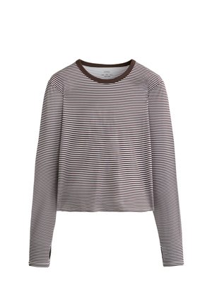 STRIPED 34272097 - Top s dlhým rukávom - dark brown