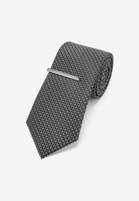 Next TEXTURED WITH 2 PACK REGULAR - Krawatte - black charcoal grey