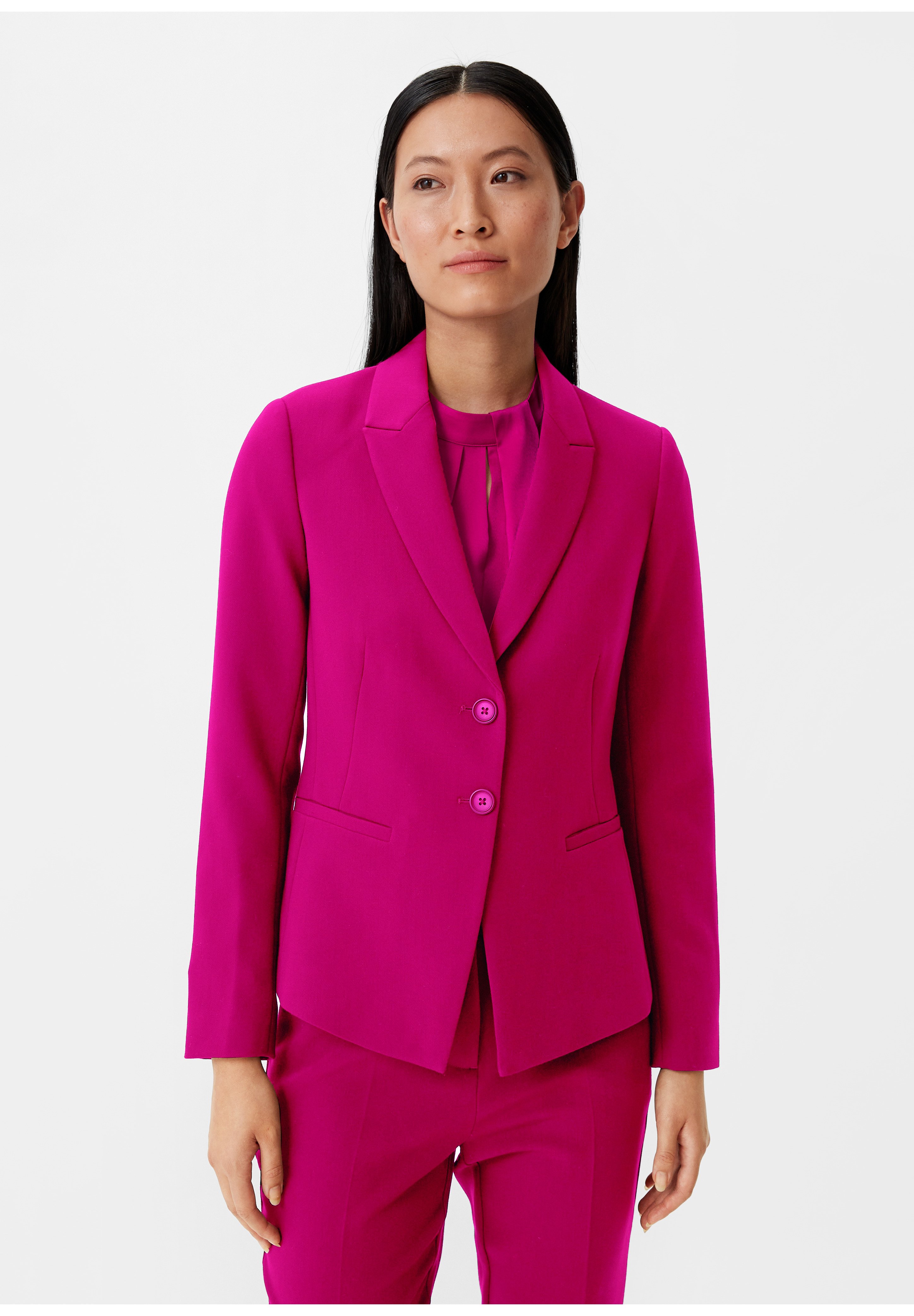 Comma Damen Blazer 2140424 – Klassischer Blazer Aus Polyester Mit Eingrifftaschen, Elegantes Business-Outfit