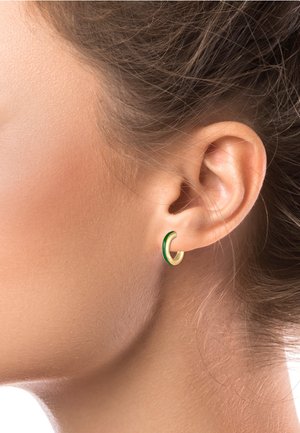 HOOPS BASIC - Earrings - gold/grün