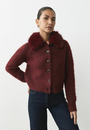 Vest - burgundy red