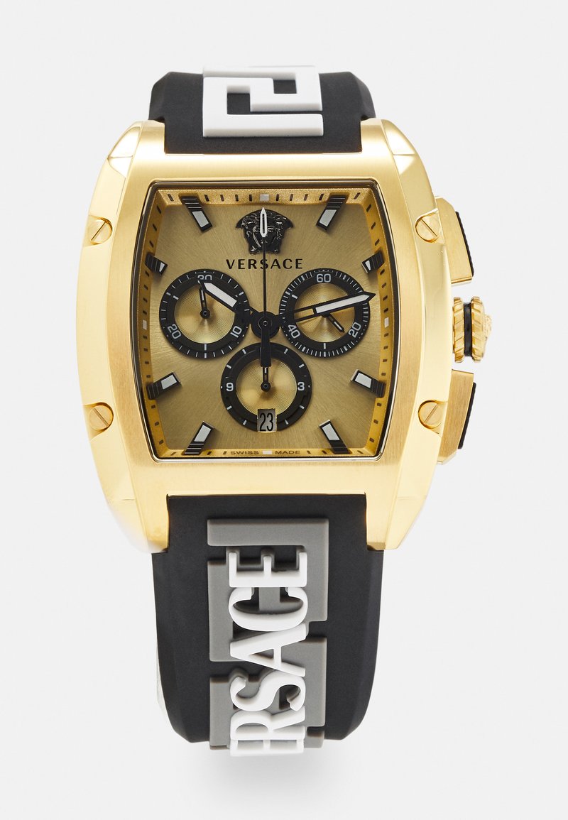 Versace DOMINUS - Pulkstenis ar hronogrāfu - black/grey/white/gold-coloured