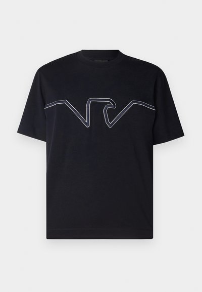 Emporio Armani Marškinėliai su spaudiniu - navy
