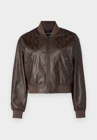 VMNITA SNAKE JACKET - Veste en similicuir - chocolate torte