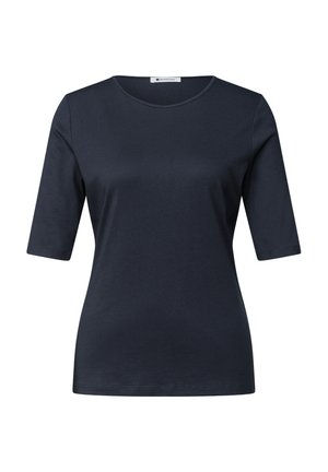 Street One, BASIC SOLID-COLOR CREW-NECK T-SHIRT - T-shirt basic - darkest blue