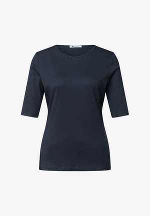 Street One, BASIC SOLID-COLOR CREW-NECK T-SHIRT - T-shirt basique - darkest blue