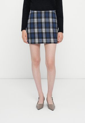 NMSILAS CHECK SKIRT - Minirok - limoges/blue/grey