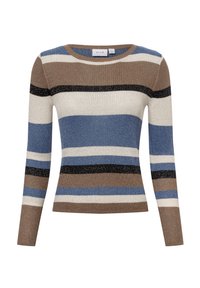 VILA Strickpullover - braun blau