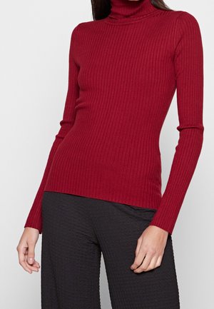 Strickpullover - dark red