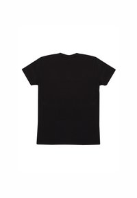 Sort bomulds t-shirt med korte ærmer, rund hals og en standard pasform. Ensfarvet uden synlige mønstre eller accenter.