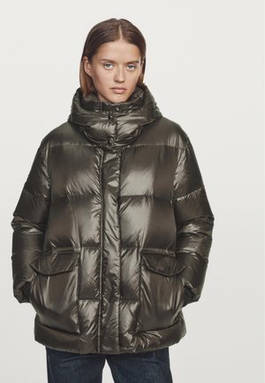 PUFFER  WITH HOOD  - Piumino - mottled green