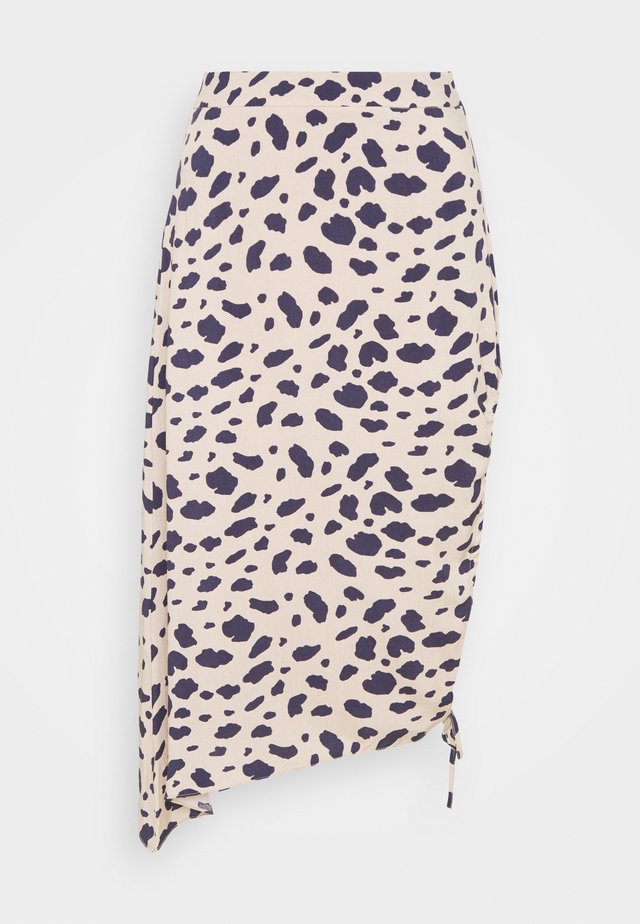 DRAPED HIGH SLIT MIDI SKIRT - Bleistiftrock - multi-coloured