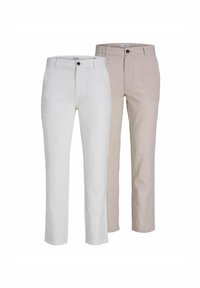 2ER-PACK CARROT FIT - Hlače chino - bright white