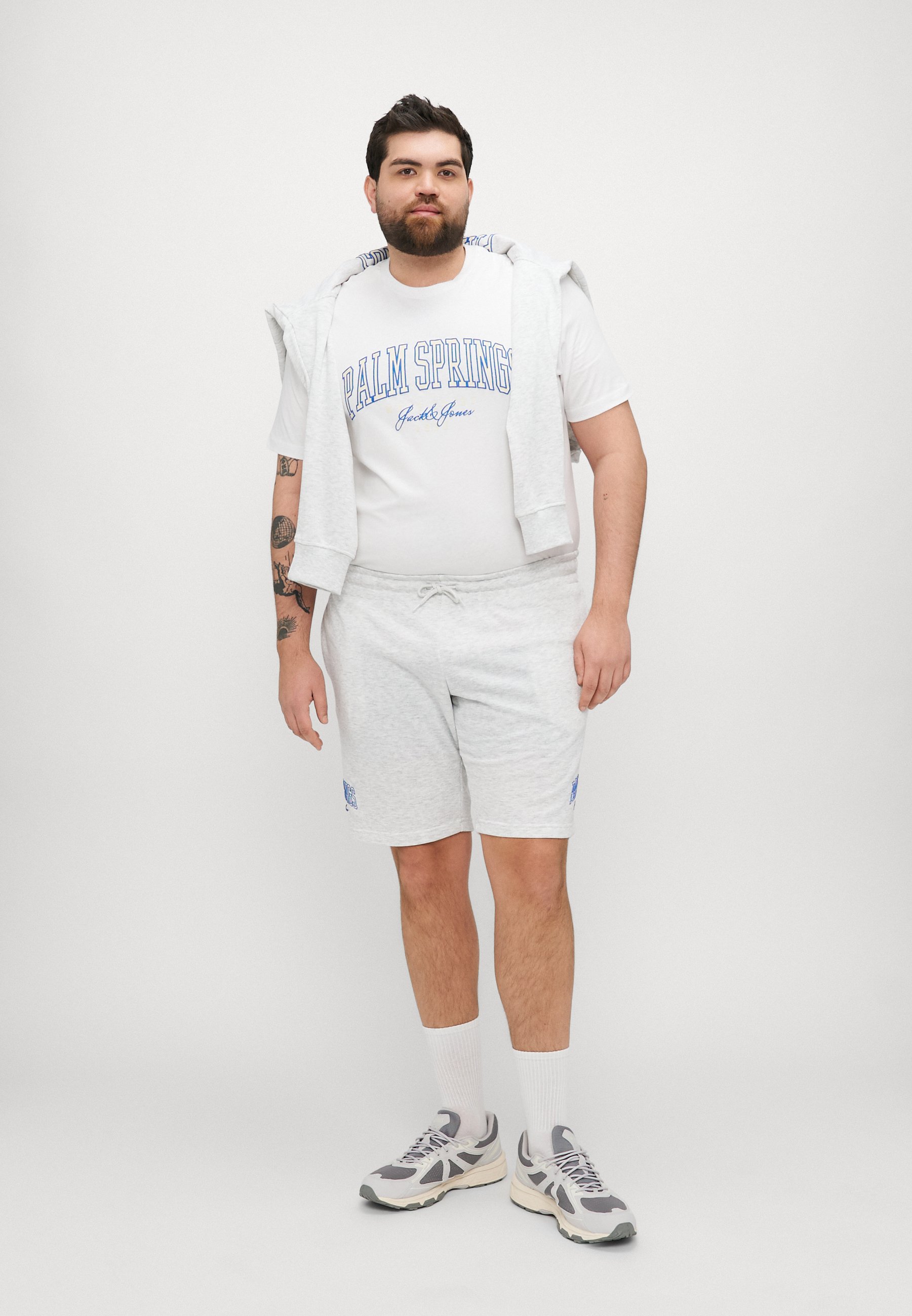 Jack Jones JJDETROIT TRIPLE SET Shorts white melange/white