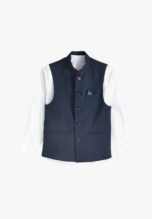 NEHRU COLLAR - REGULAR FIT SET - Strukirani kaput - navy blue