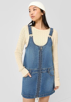 QS KLEID - Robe en jean - blau