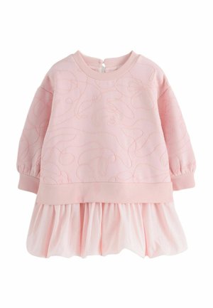 REGULAR FIT - CORDED BUBBLE HEM MOCKABLE  - Strickkleid - pink