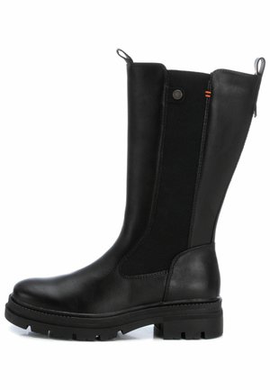Stivali con plateau - black