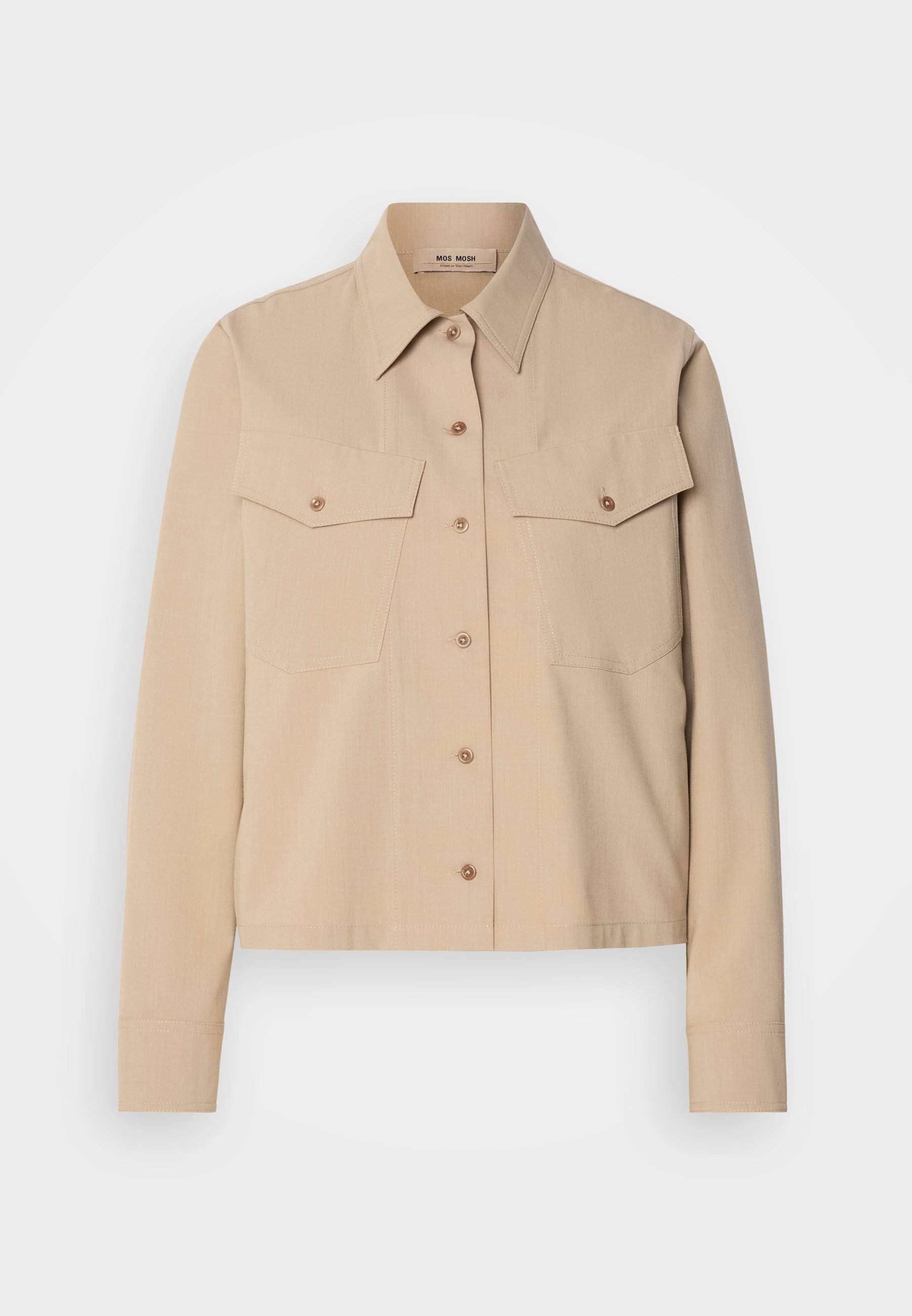 売れ筋商品|||モス モッシュ シャツ レディース トップス ROY SHIRT - Button-down blouse - sesame Mos Mosh ROY SHIRT - Button-down blouse - sesame/sand