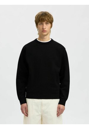 SLHRELAXLUKE CREW NECK - Sweatshirt - black