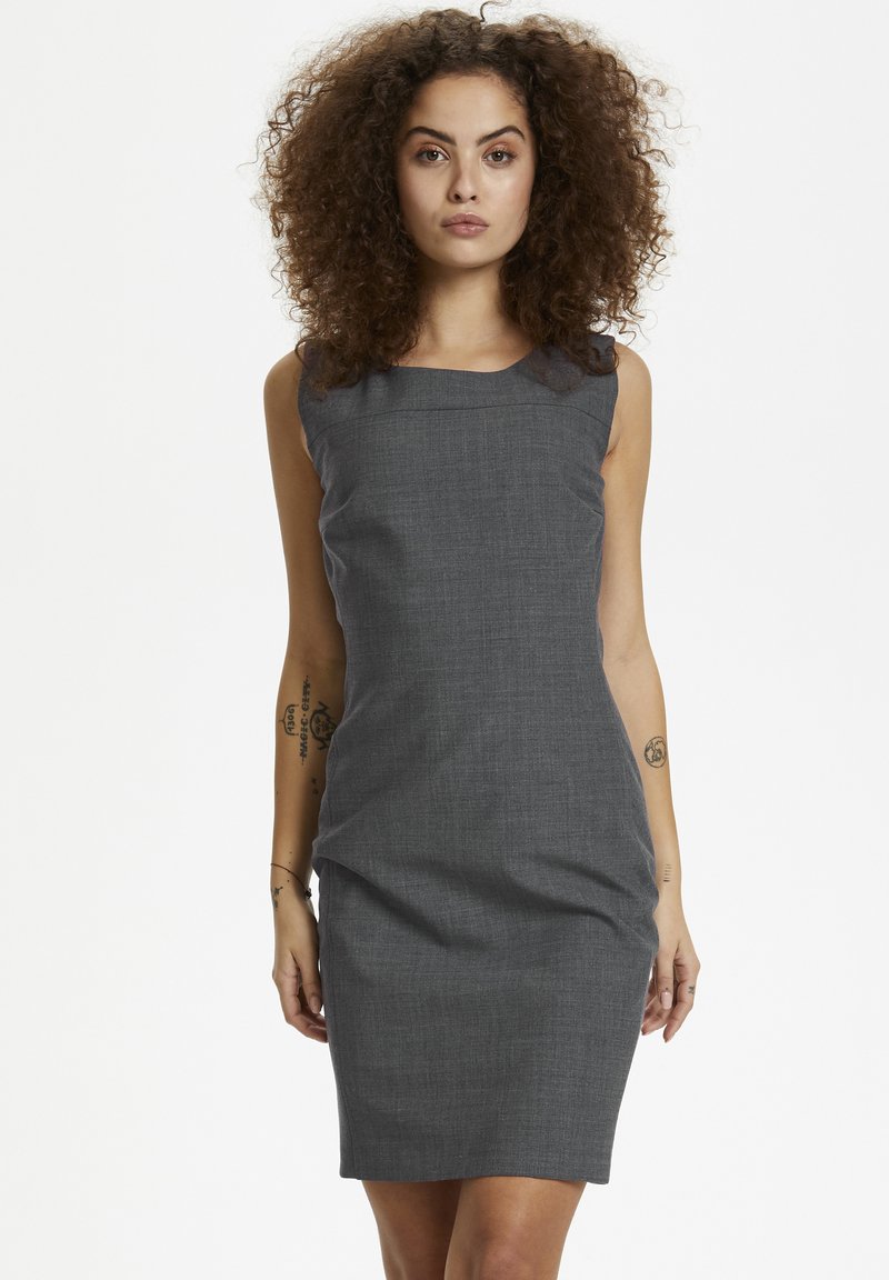 Damen Kleider | Karen by Simonsen Etuikleidgrey melange/dunkelgrau - UN99174 Damen Kleider | Karen by Simonsen Etuikleidgrey melange/dunkelgrau - UN99174