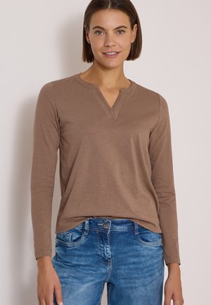 Cecil, LANGARM SHIRT IM TUNIKA-LOOK - T-shirt à manches longues - cocoa taupe