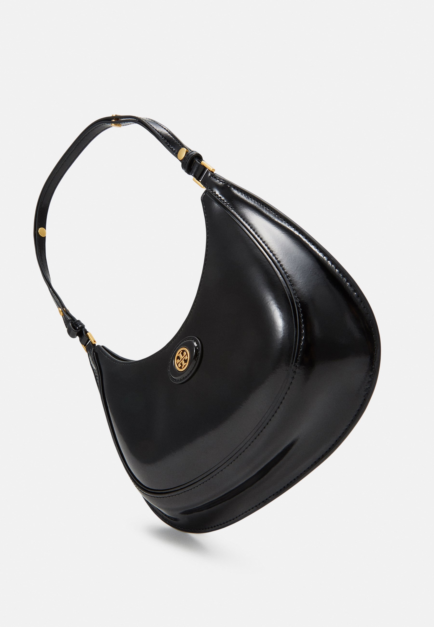 Tory Burch ROBINSON SPAZZOLATO CONVERTIBLE CRESCENT BAG