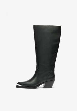 Kauboi/mootorratturi poolsaapad - black