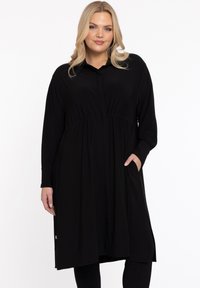 YOEK WITH LONG SLEEVES - Hemdbluse - black