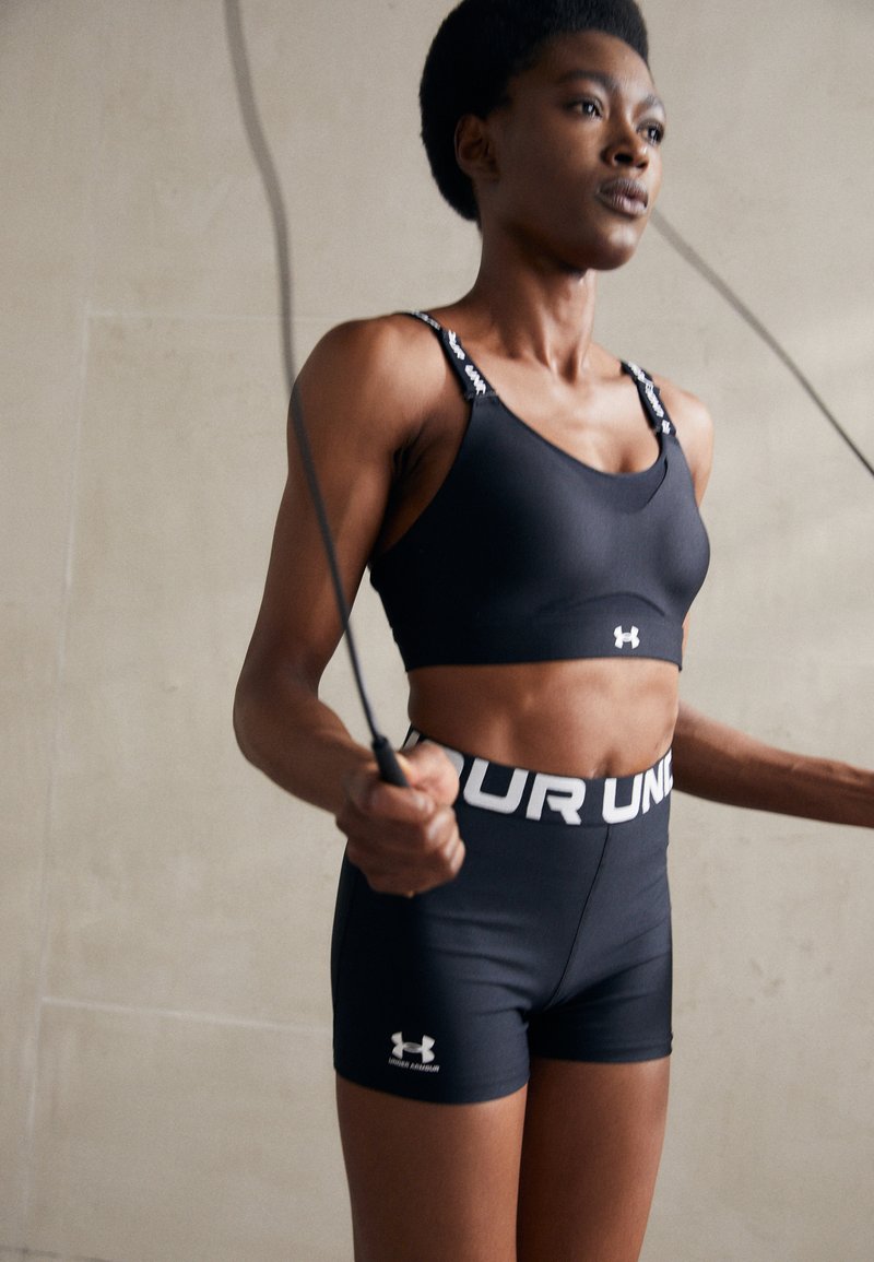 Under Armour - INFINITY HIGH BRA - Toetav spordirinnahoidja - black/white, Suurenda