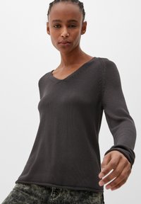 QS MIT V-AUSSCHNITT - Jumper - dunkelgrau