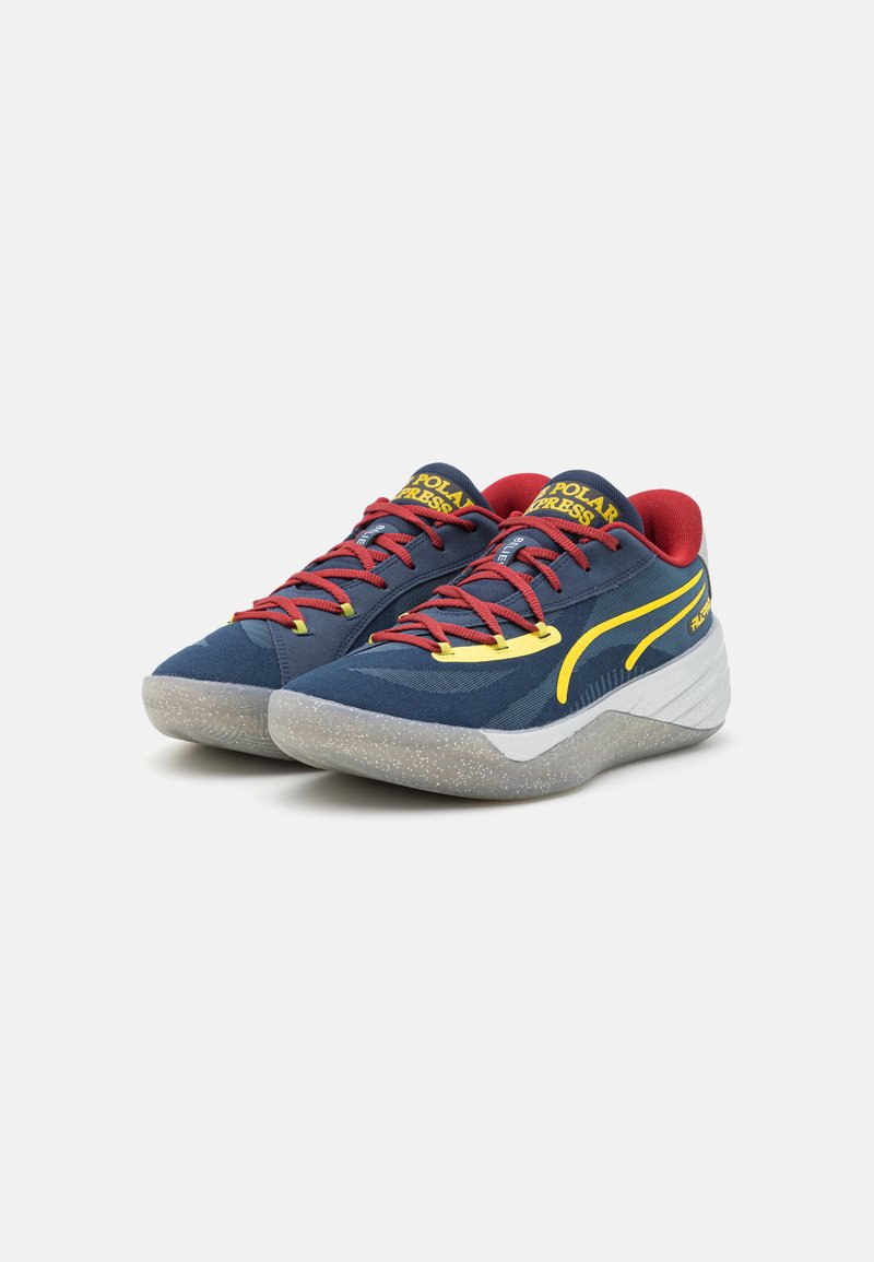 Puma ALL-PRO NITRO POLAR EXPRESS - Basketbalové boty - silver mist/golden fog/club navy/intense red/yellow blaze
