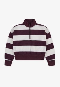 Abercrombie & Fitch QUARTER ZIP PREPPY - Sweatshirt - fig