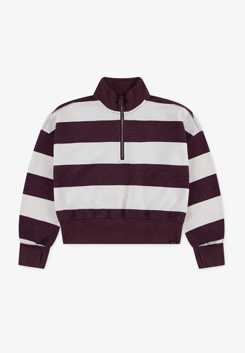 Abercrombie & Fitch QUARTER ZIP PREPPY - Sweatshirt - fig