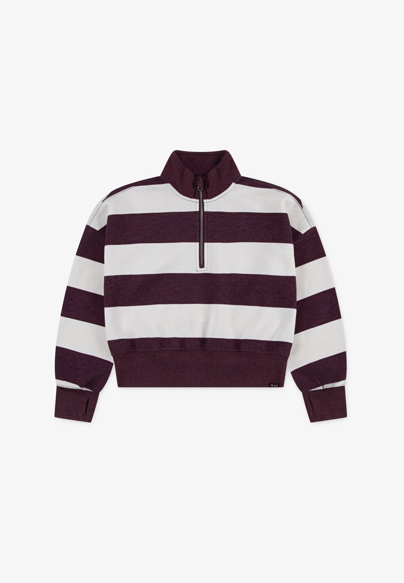 Abercrombie & Fitch QUARTER ZIP PREPPY - Sweatshirt - fig