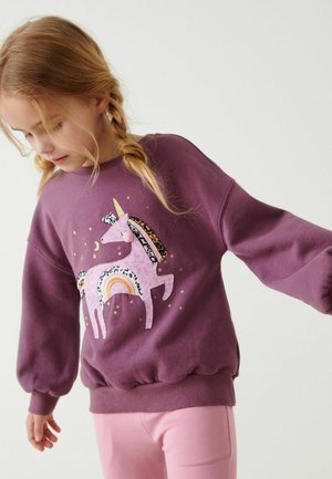 CREW - Sweater - purple sparkle unicorn rainbow