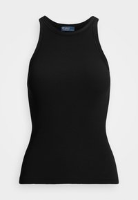 RIB KNIT COTTON TANK - Top - black