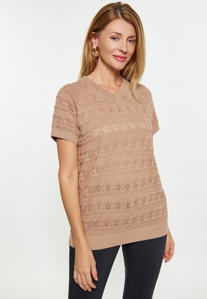 usha, T-shirts print - taupe