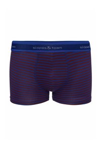 Niewybrane, blue with burgundy stripes