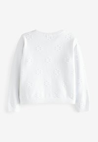 Next FLOWER BOBBLE REGULAR FIT - Vesta na kopčanje - white