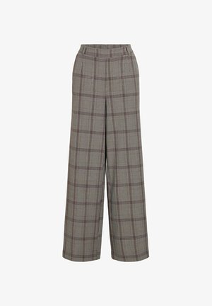 VILA, HIGH WAIST HOSE NADELSTREIFEN - Broek - port royale