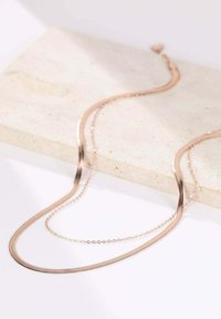 Hey Happiness MIXED SNAKE AND CABLE CHAIN - Halskette - rosegoldfarben