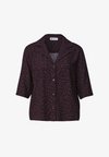 SHORT-SLEEVE BLOUSE WITH A BOWLING COLLAR - Chemisier - rustic rouge